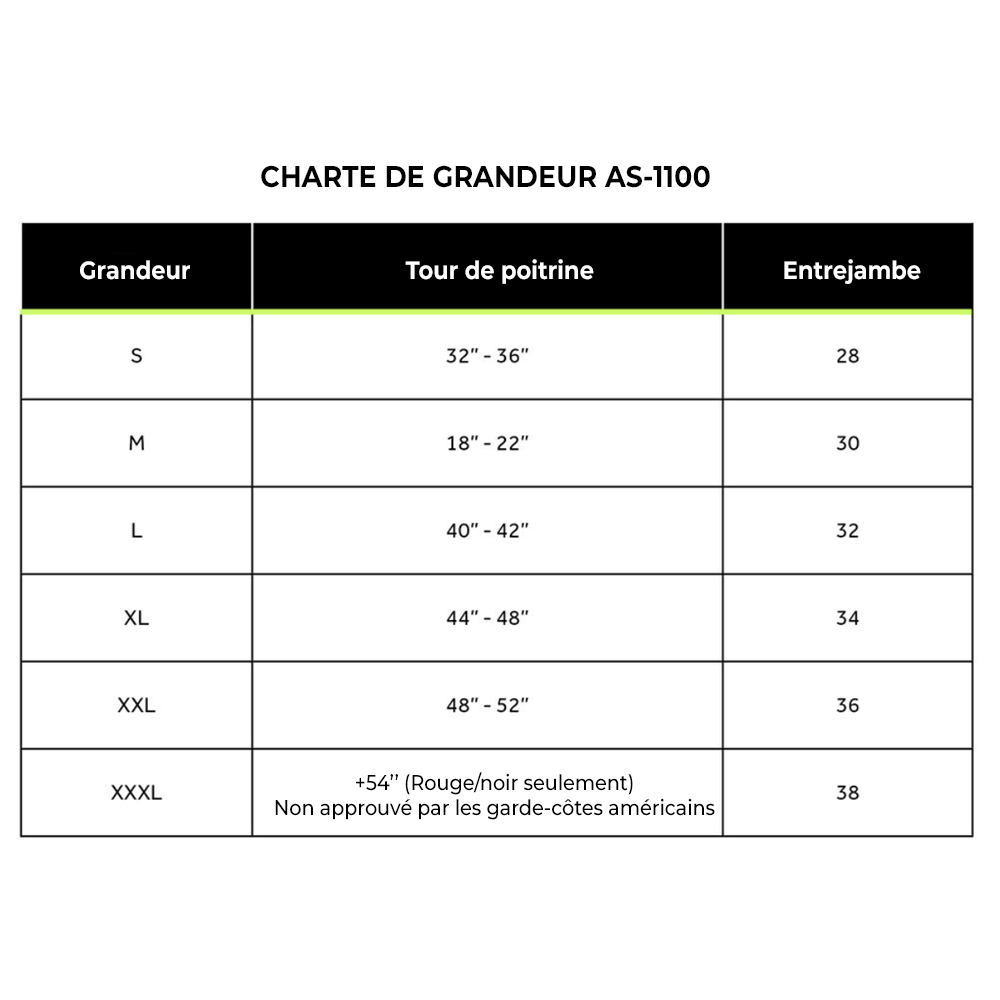 Combinaison isothermique flottante AS-1100